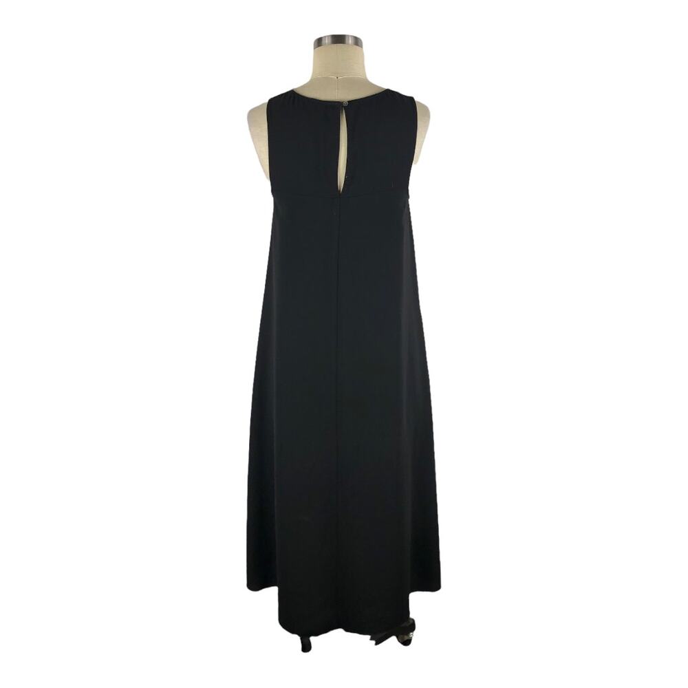 WILFRED ARITZIA Black Crepe Sleeveless Pillet Midi Dress Size XS Japanese Fabric - Picture 3 of 7